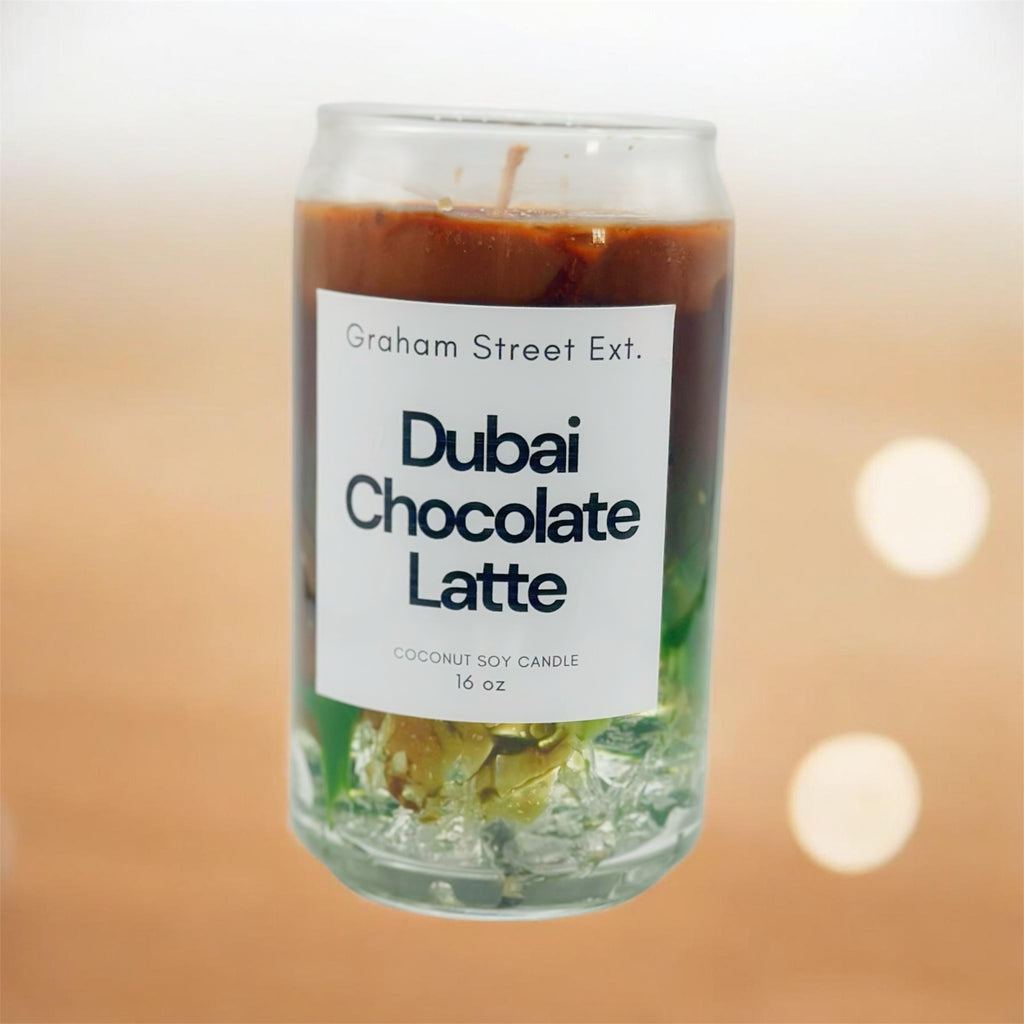 ICED  DUBAI CHOCOLATE  CANDLE